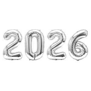 Набір цифр фольгованих 16" 40 см 2026 Срібло