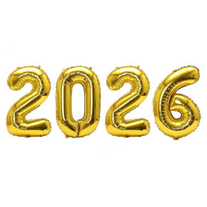 Набір цифр фольгованих 16" 40 см 2026 Золото