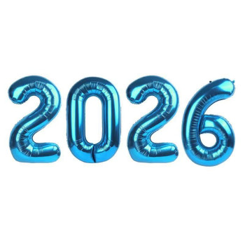 Набір цифр фольгованих 16" 40 см 2026 Блакитний