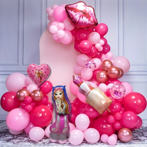 Набір 90 куль Bratz Принцеса з подіуму рожевий і фуксія — фотозона для дівчинки