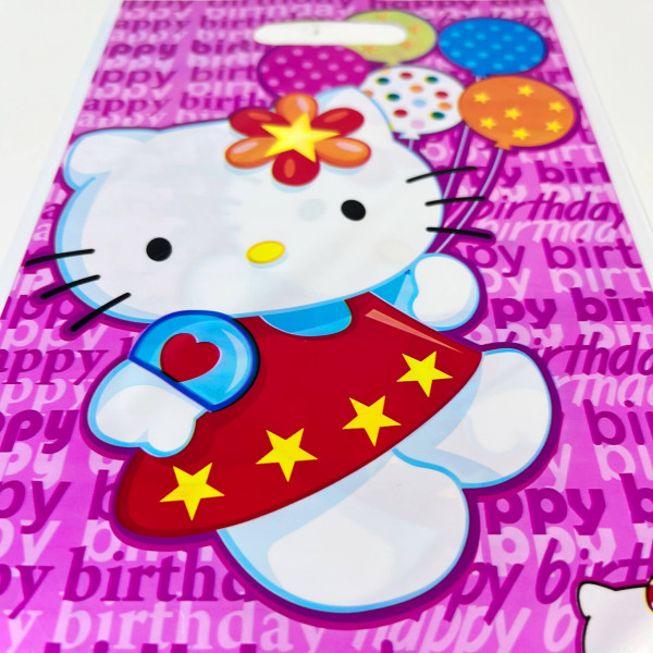 Подарункові пакети 16х25 см Кітті Hello Kitty Упаковка 10 штук Рожевий