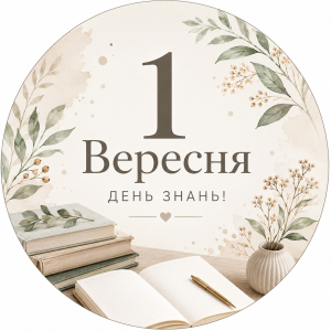 Міні банер артборд 50 см на 1 вересня День знань із книжками Зелений