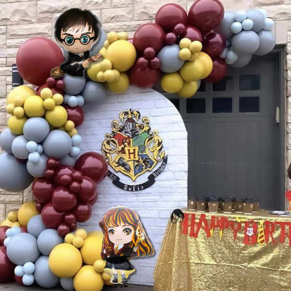 Набір куль для фотозони Гаррі Поттер Привиди Гоґвортса з дабл стафф Жовтий і ретро кристал малиновий