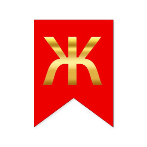 Буква Ж на флажке 6*12 см для индивидуальных надписей Красный и золото
