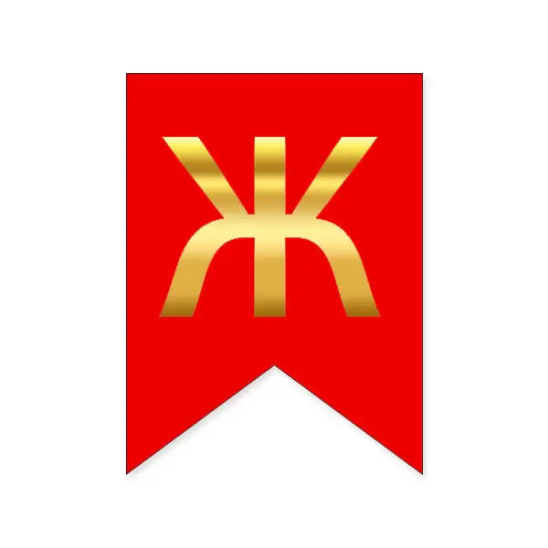 Буква Ж на флажке 6*12 см для индивидуальных надписей Красный и золото