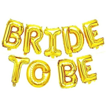 Шар фольгированный надпись надувная на девичник Bride to be Невеста Золото