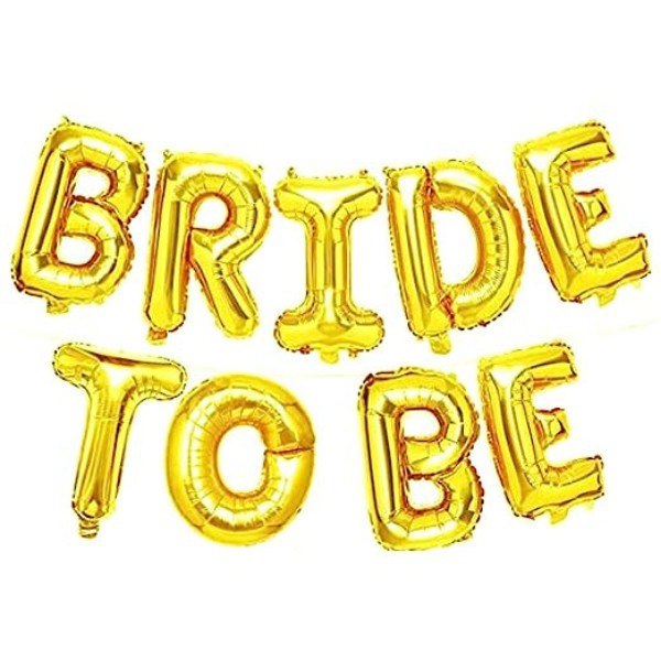 Шар фольгированный надпись надувная на девичник Bride to be Невеста Золото