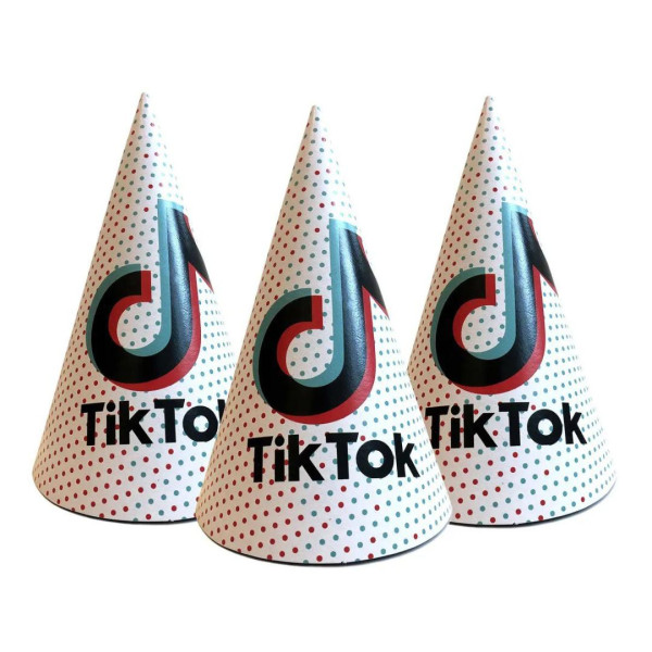 Колпаки праздничные 16 см Тик Ток 5 шт