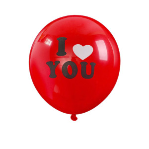 Шары латекс 12" 30 см с надписью I love you Красный Упаковка 5 шт