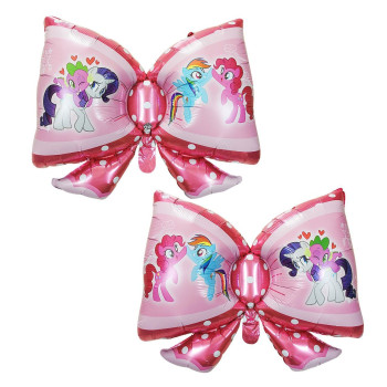 Куля фольгована фігурна 73х53 см Бант Мій маленький поні My Little Pony Рожевий