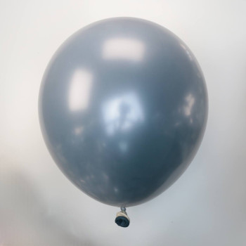 Шар латекс 18" 45 см Дабл стафф Белый металлик на ретро аквамарине