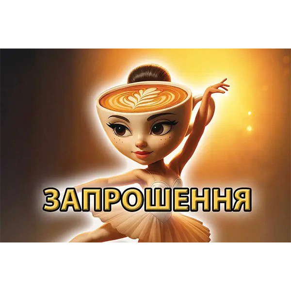 Приглашения Итальянские мемы Балерина Капучина 7х12 см 5 шт в упаковке Коричневый