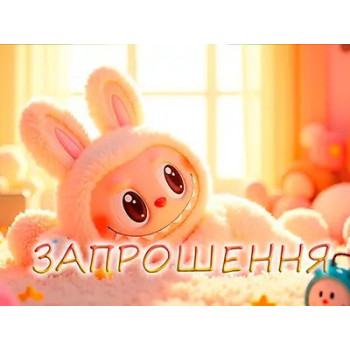 Приглашения Labubu Милый Лабубу 7х12 см 5 шт в упаковке Розовый
