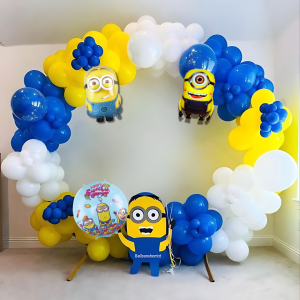 Набір 135 куль для фотозони без каркасу Міньйони у великій місії Синій і жовтий